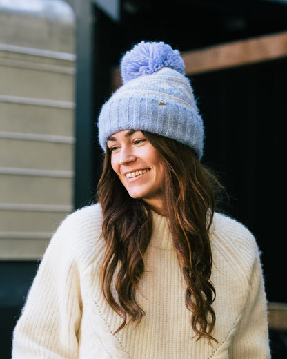 Lodge Recycled Bobble Hat - Blue Fog