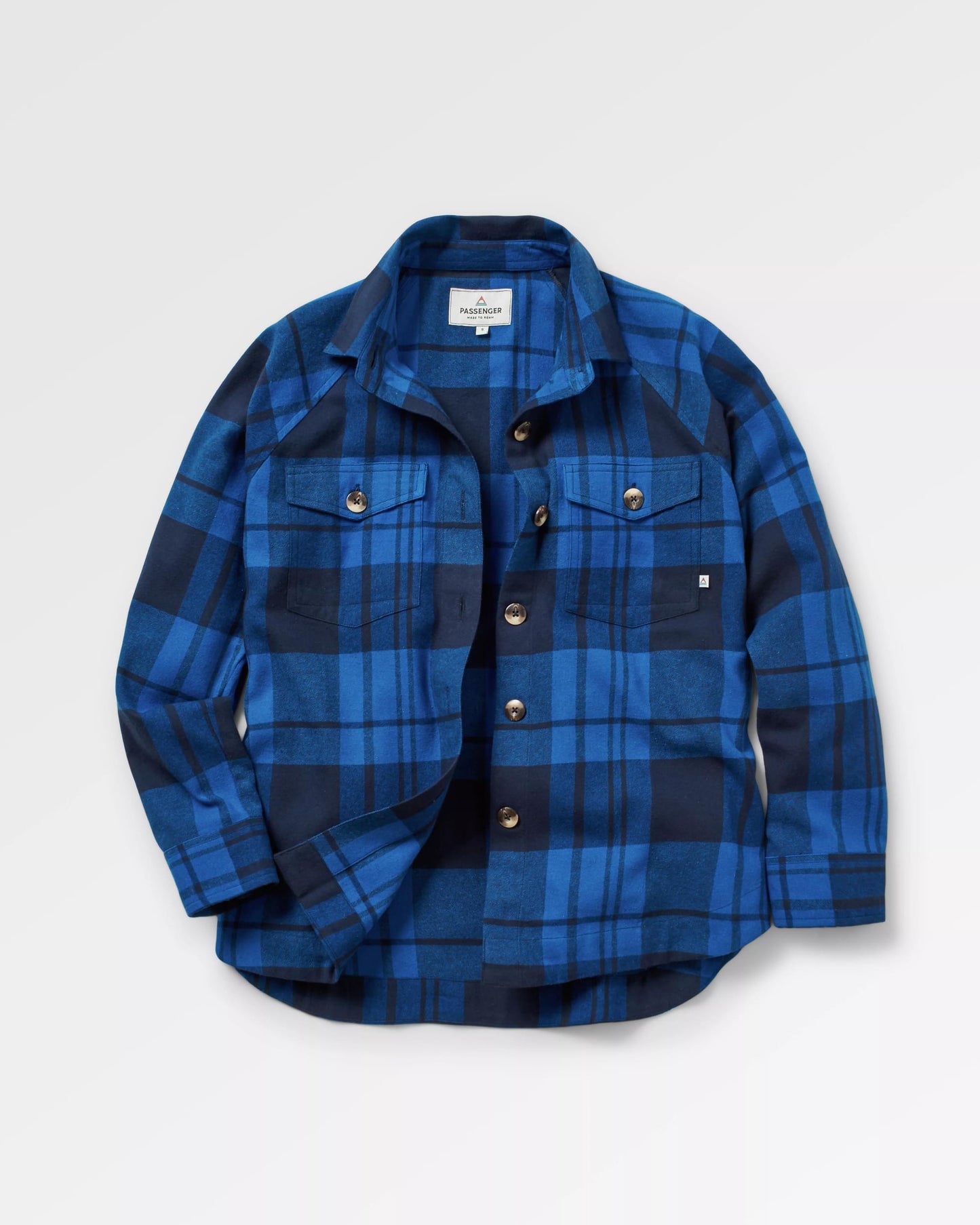 Harmony Organic Cotton Check Shirt - True Blue