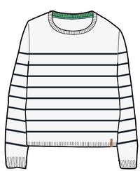 Hide_Lakewood Knitted Jumper - Off White Stripe