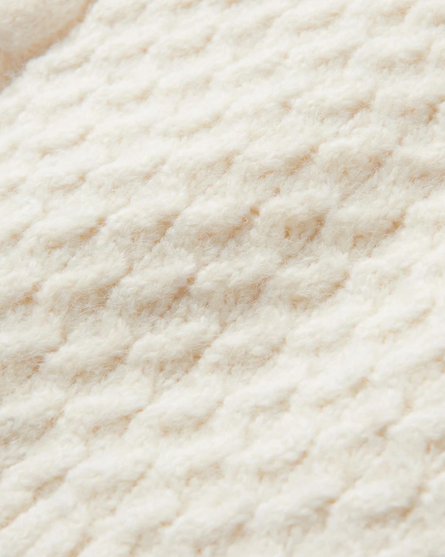 Snuggle Recycled Knitted Polo Neck - Off White