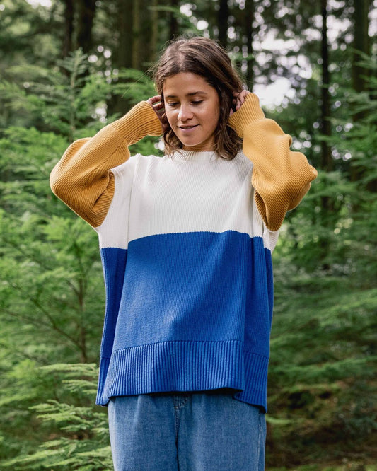 Gondwana Organic Oversized Knitted Jumper - True Blue