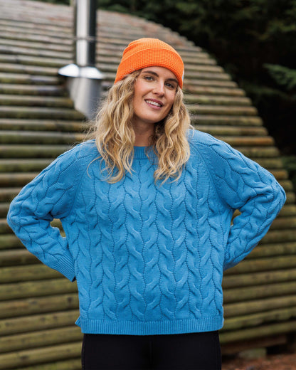Comfort Organic Knitted Jumper - Atlantic Blue