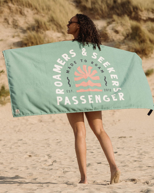 Womens_Portland Recycled Beach Towel - Deep Sea