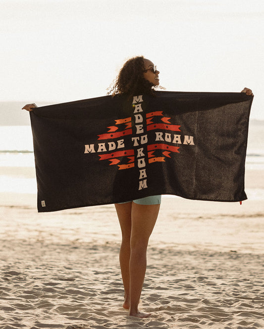 Womens_Portland Recycled Beach Towel - Deep Navy
