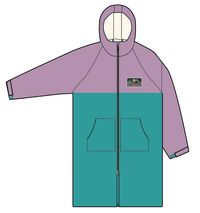 Hide_Roaming Recycled Sherpa Lined Changing Robe - Viridian Green/Orchid