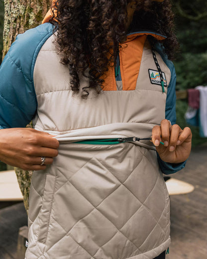 Ocean Recycled Insulated 1/2 Zip Jacket - Feather