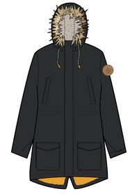 Hide_Cordova Bay Sherpa Lined Recycled Jacket - Black