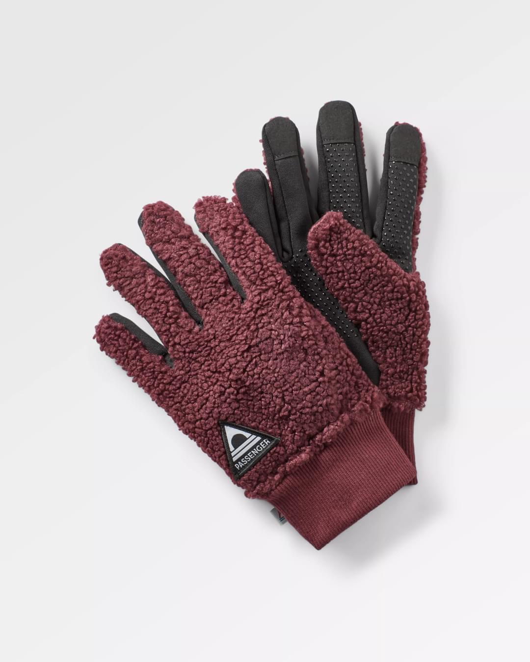 Snowfall 2.0 Recycled Sherpa Gloves - Wine