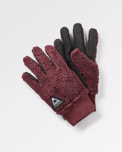 Snowfall 2.0 Recycled Sherpa Gloves - Wine