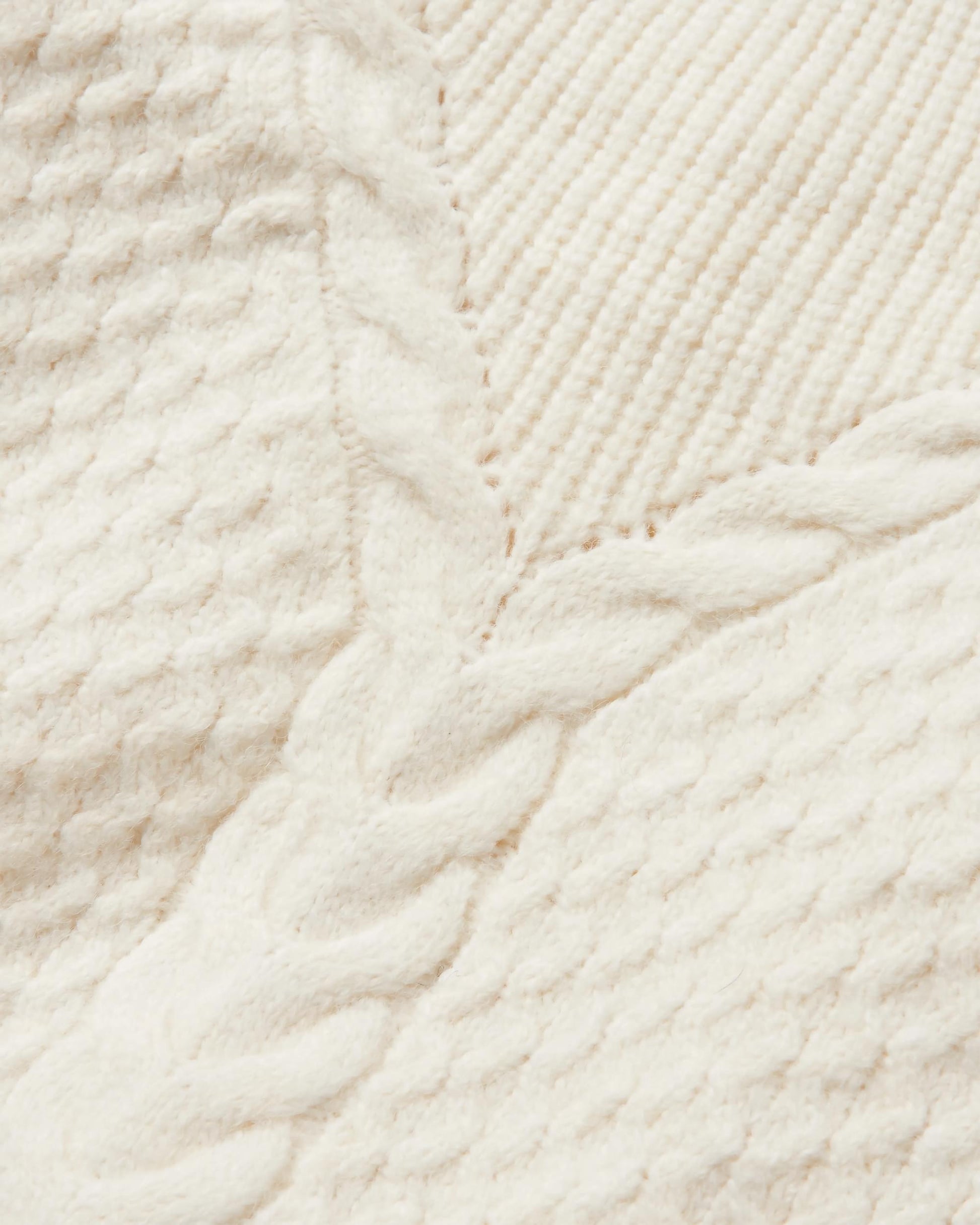 Cozy Cable Recycled Knitted Jumper - Off White