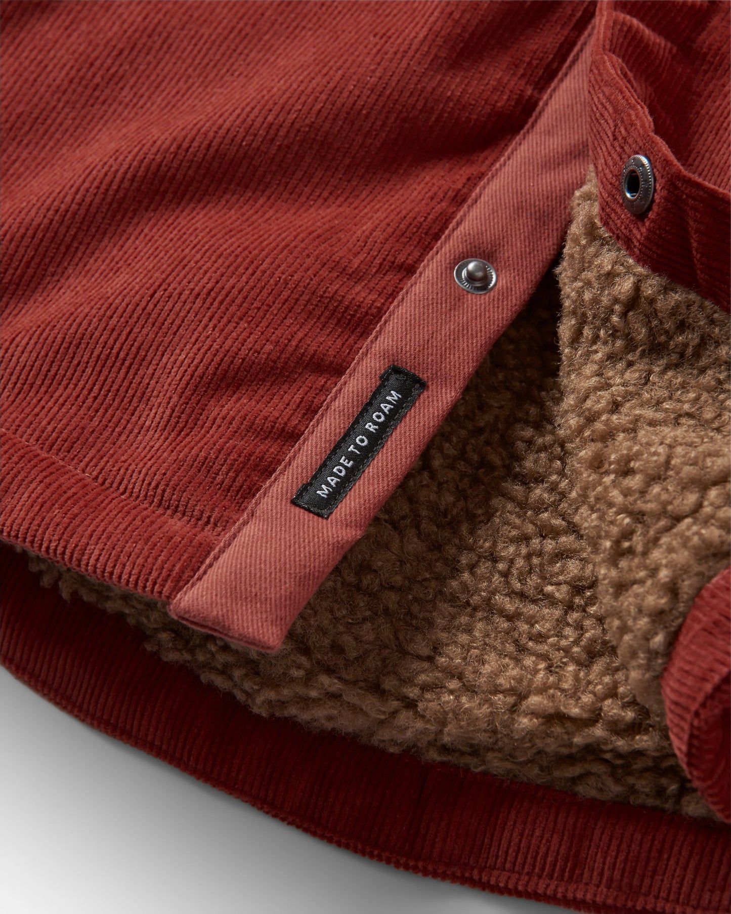 Kodiak 2.0 Sherpa Lined Cord Overshirt - Red Ochre