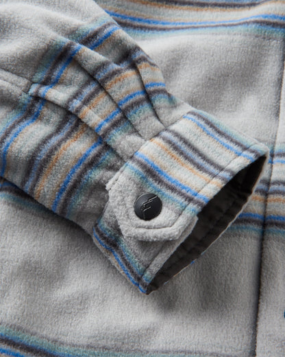 Maple Recycled Polar Fleece Shirt - Steel Grey Stripe