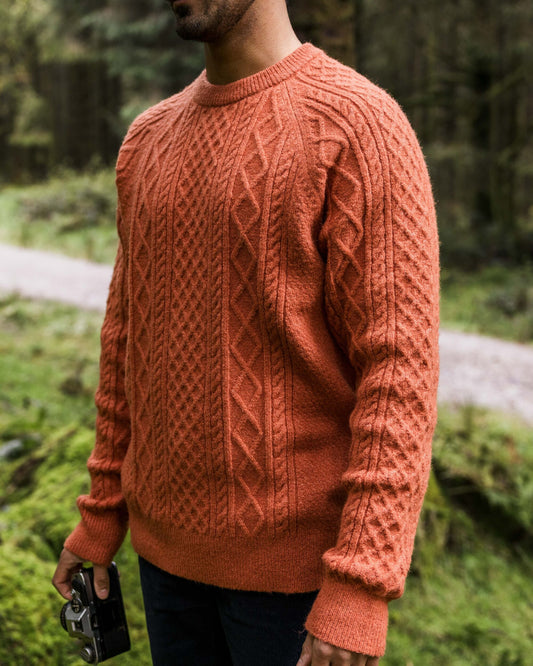 Sandbar Cable Knitted Jumper - Baked Clay
