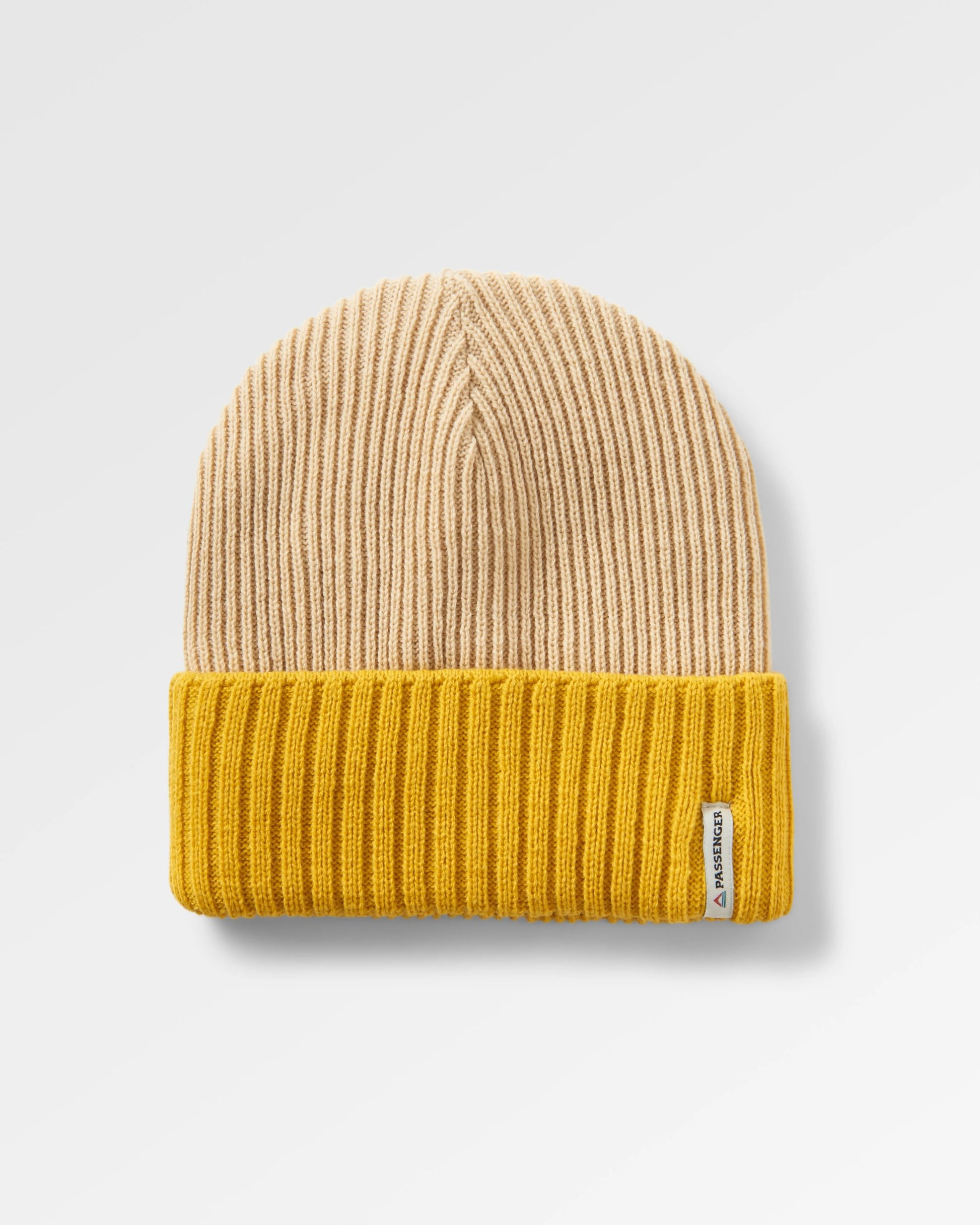 Outlook Recycled Beanie - Mustard Yellow/Steel Grey