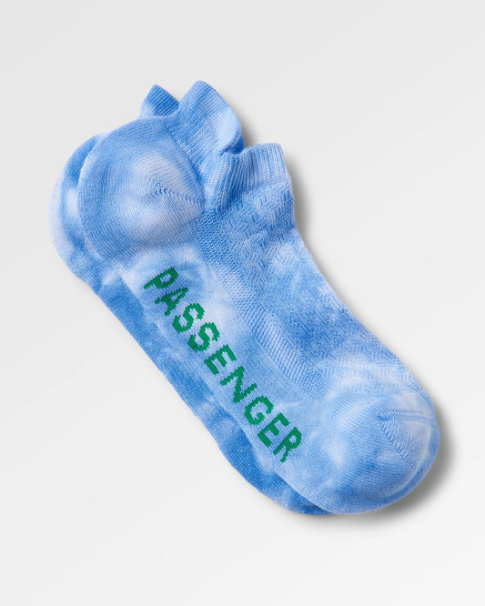 Organic Trainer Socks - Tie Dye Cornflower
