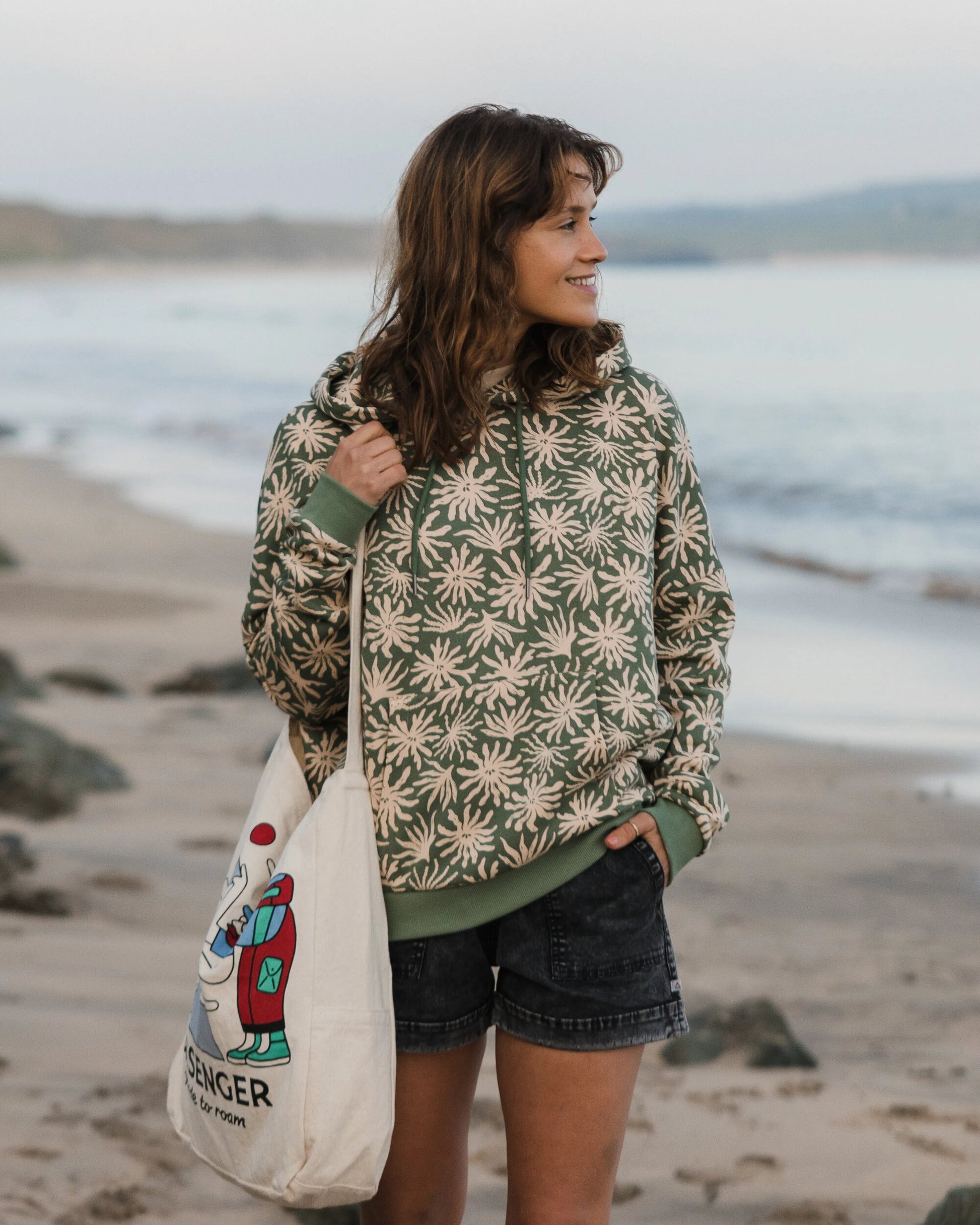 Arame Organic Cotton Hoodie - Seaweed Pistachio