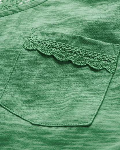 Rivergate Recycled Cotton Top - Green Spruce