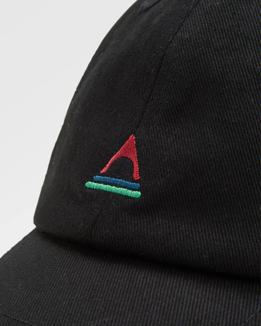 Classic Recycled Cotton 6 Panel Cap - Black