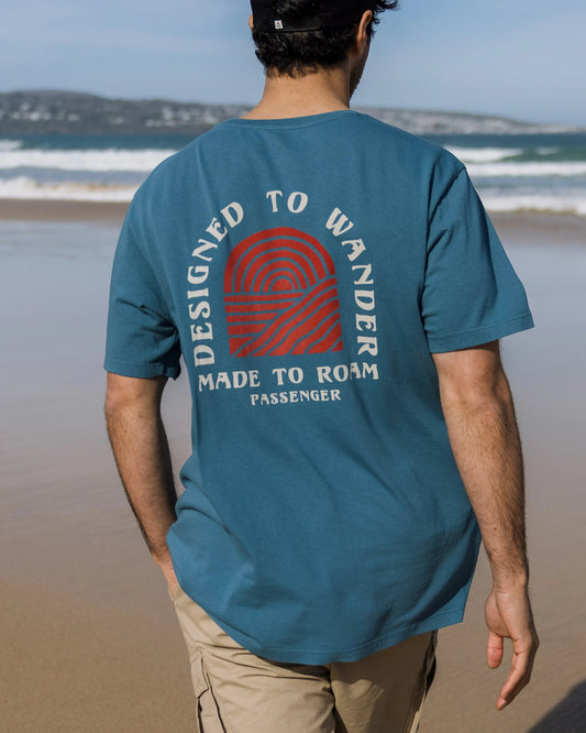 Sundown Recycled Cotton T-Shirt - Blue Steel