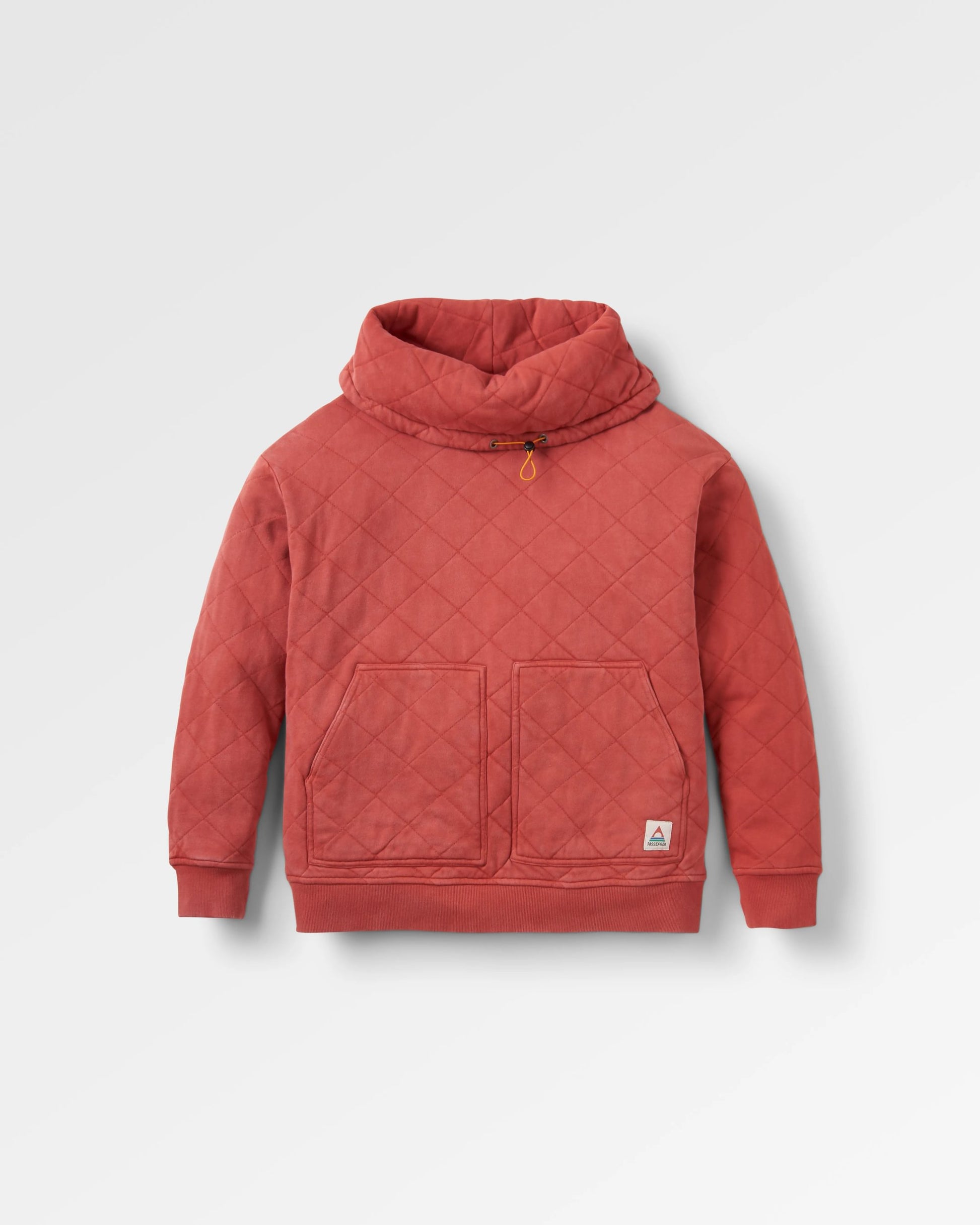 Clementine Recycled Quilted High Neck - Red Ochre