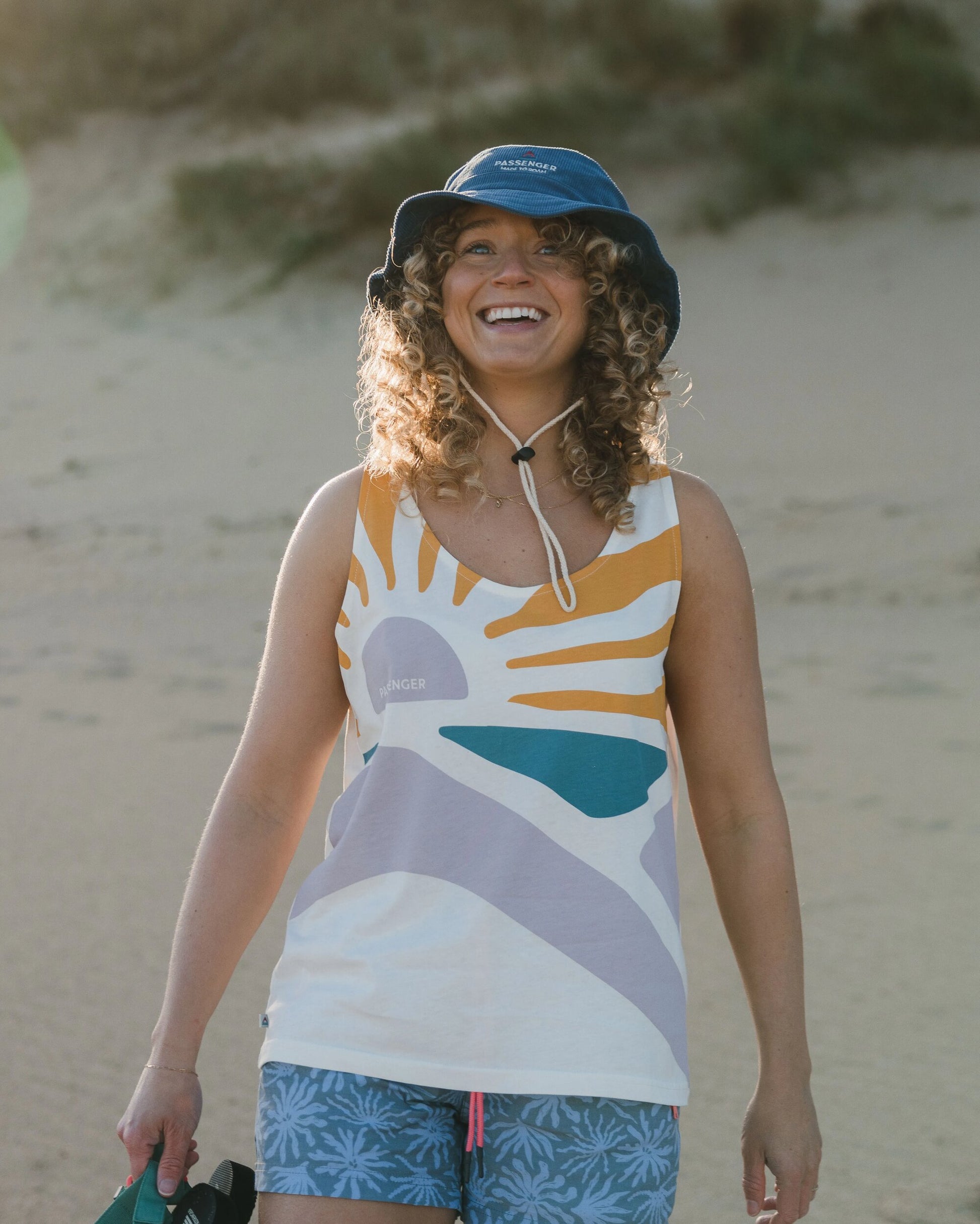 Sunsets Organic Cotton Vest - Marshmallow