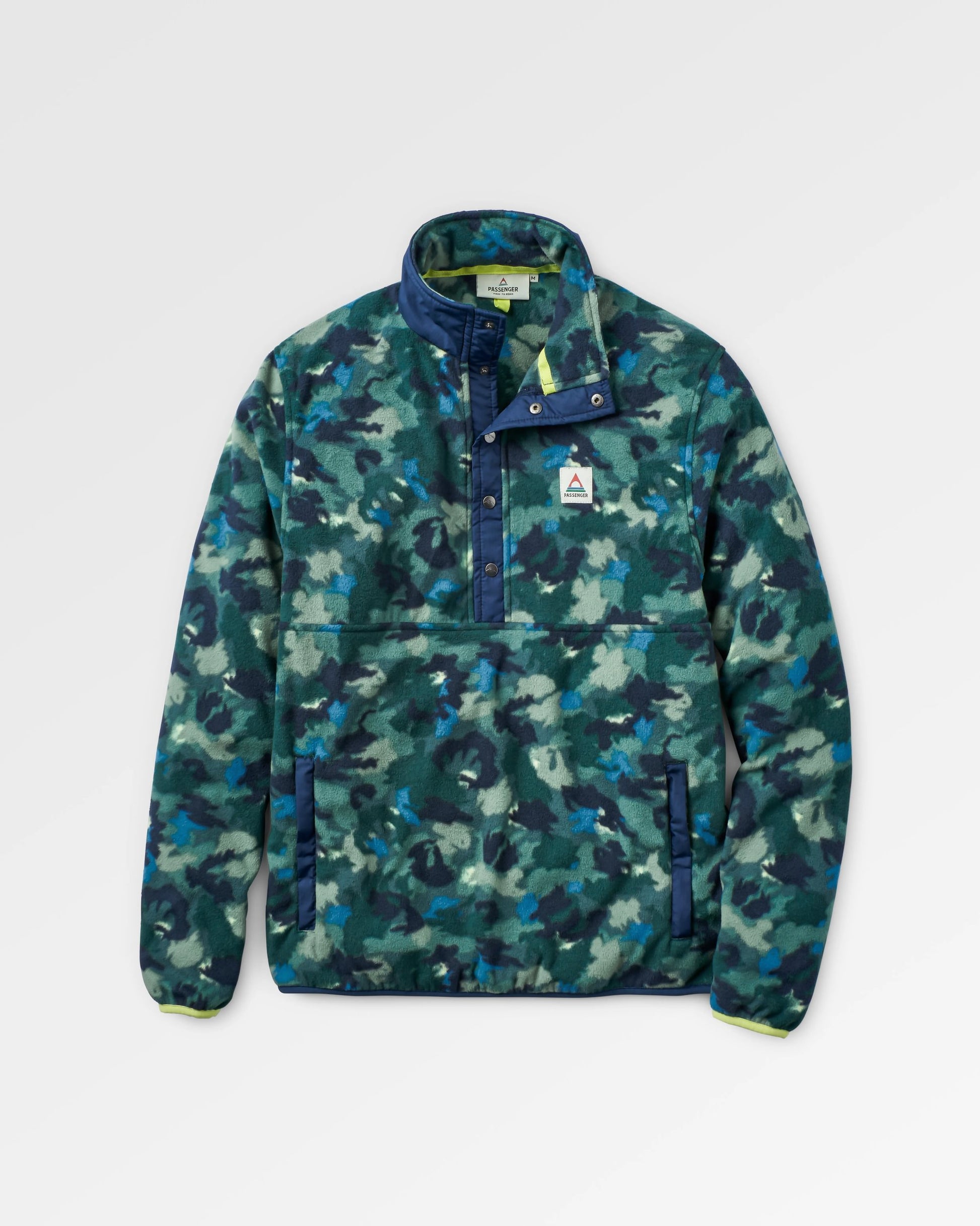 Adrift Recycled Polar Fleece - Alpine Camo Rain Forest