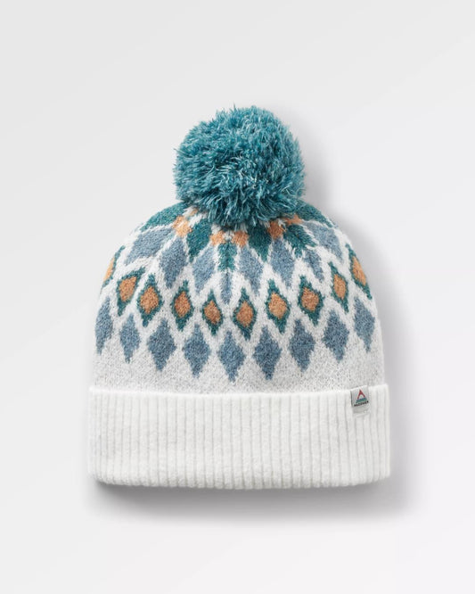 Snowdrop Recycled Bobble Hat - Vintage White