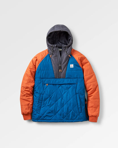 Oceanic Recycled Insulated 1/2 Zip Jacket - Tidal Blue/Burnt Orange