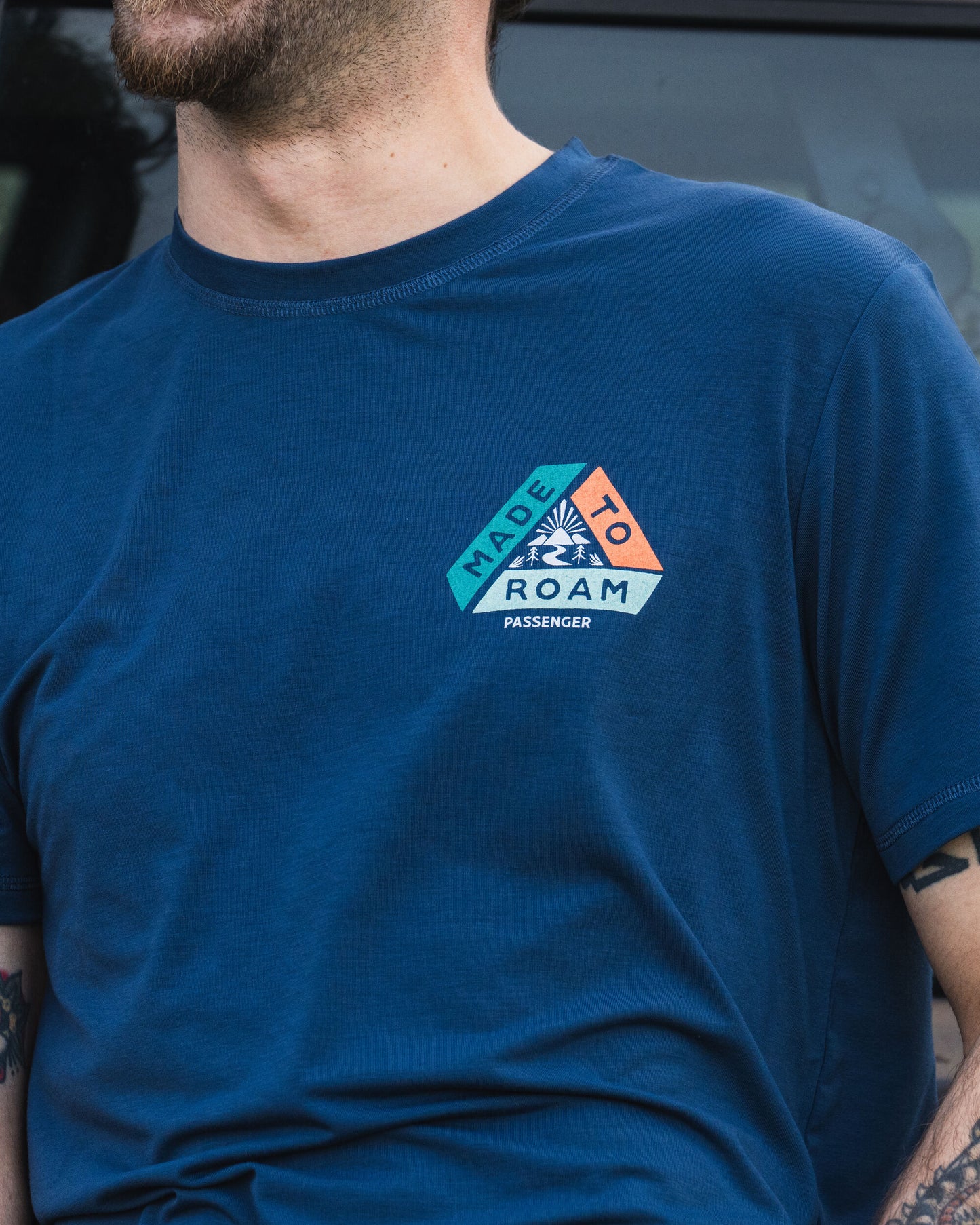 Trail Active Recycled T-shirt - Dark Denim