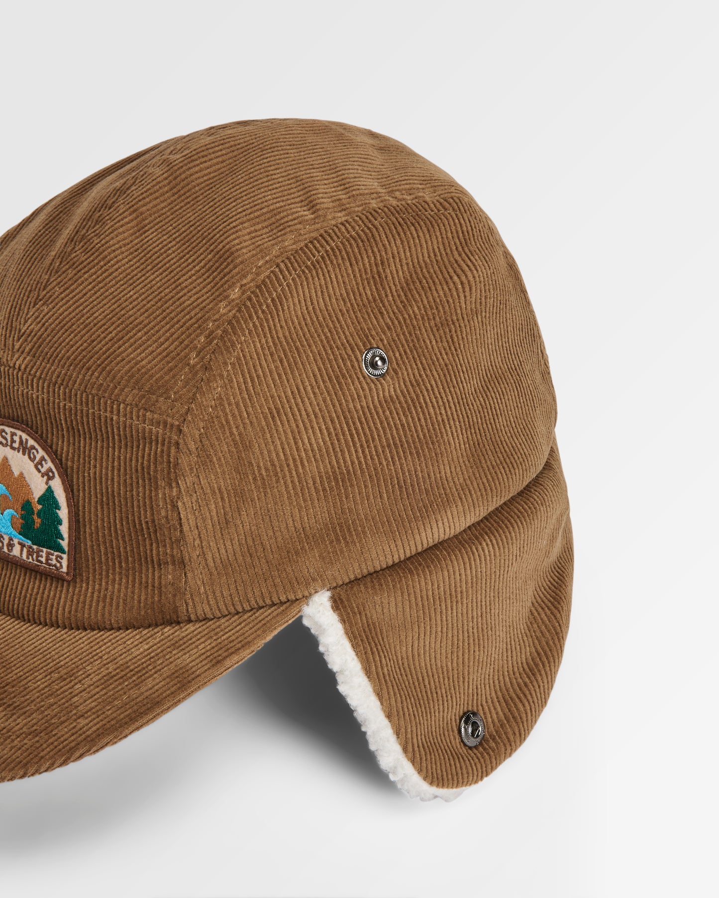 Daytime Recycled Cord Sherpa Lined Hat - Toffee
