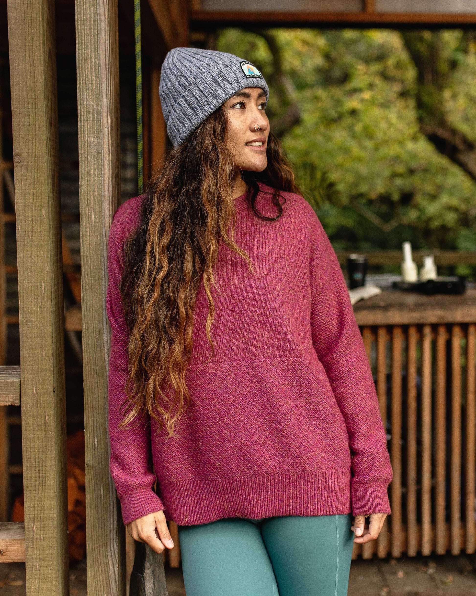 Cove Recycled Knitted Jumper - Rhubarb
