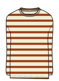 Hide_Panorama Striped LS T-Shirt - Glazed Ginger