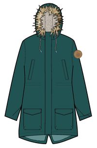 Hide_Cordova Bay Sherpa Lined Recycled Jacket - Storm Green