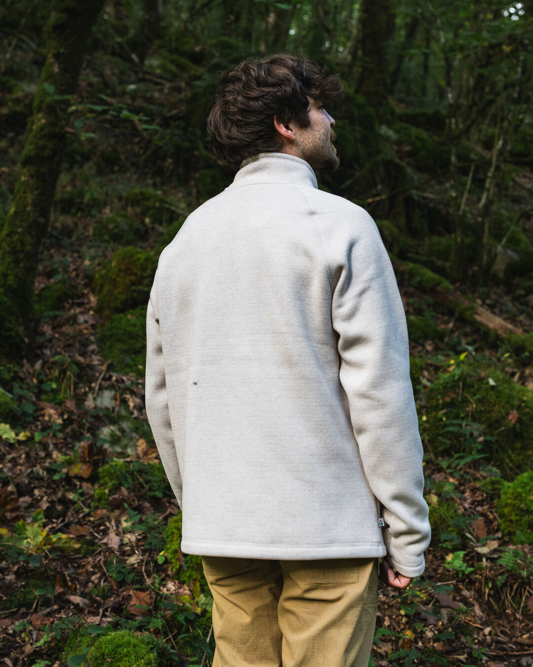 Male_Incline Recycled Sherpa Fleece - Vintage White