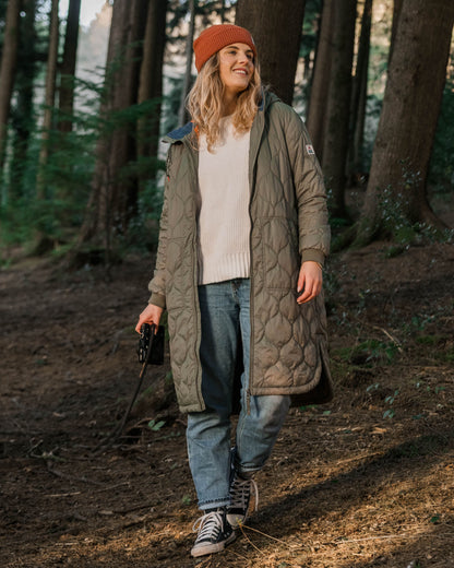 Flora 2.0 Long Recycled Insulated Parka - Dusty Olive