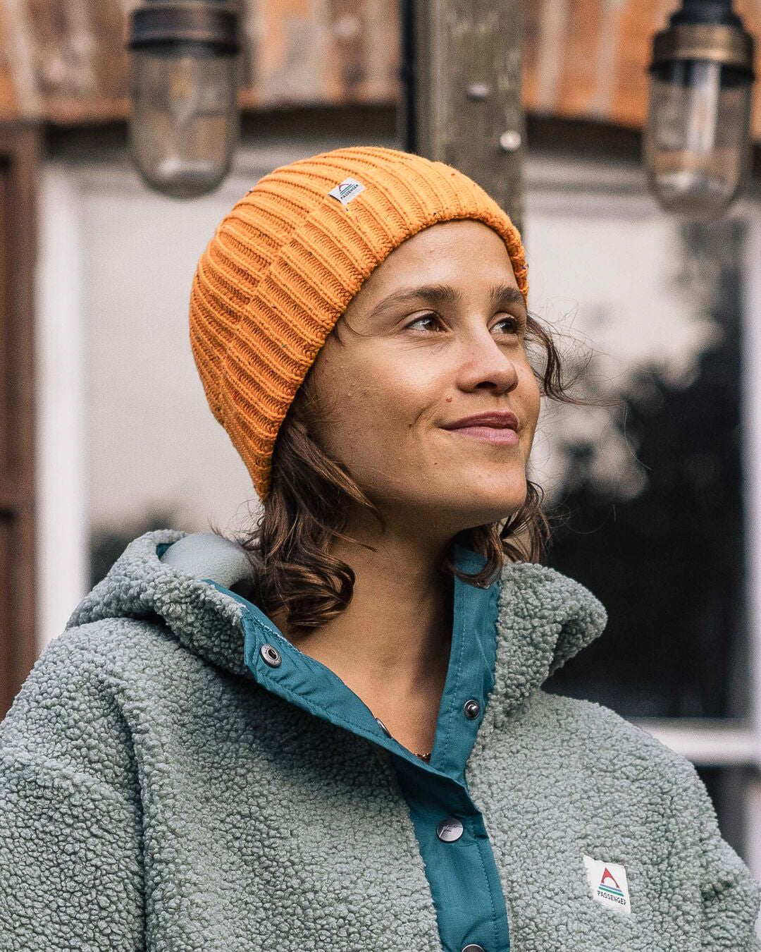 Womens_Fisherman 2.0 Recycled Cotton Beanie - Apricot