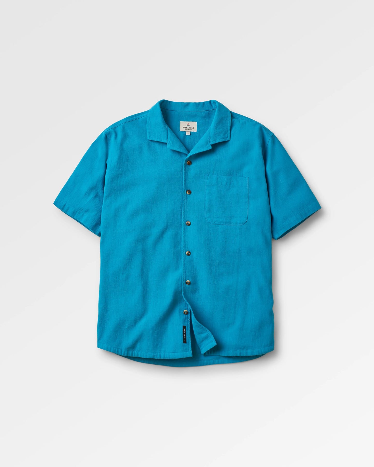 Cove Textured Organic Cotton Shirt - Blue Pool