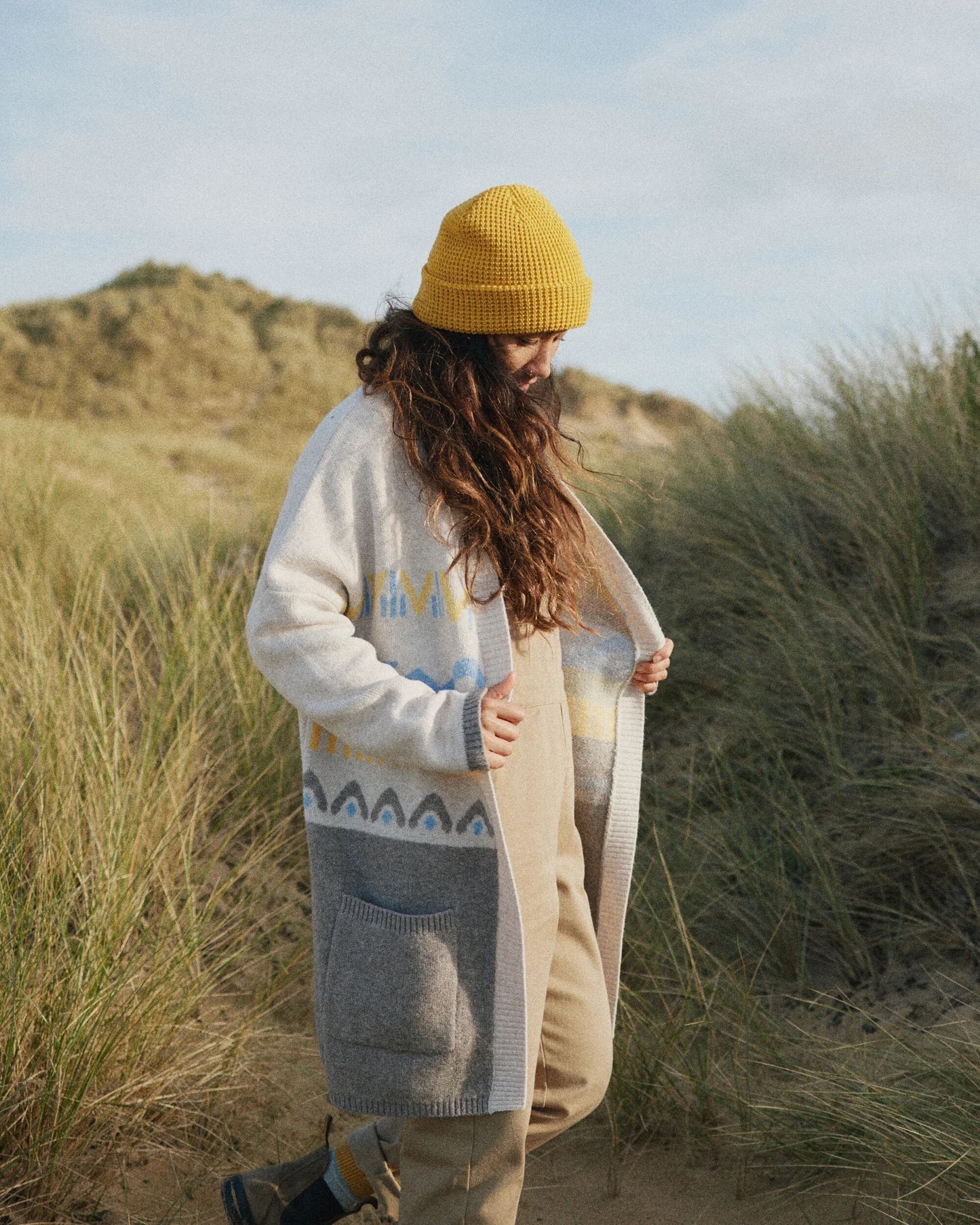 Nettle Recycled Knitted Cardigan - Birch