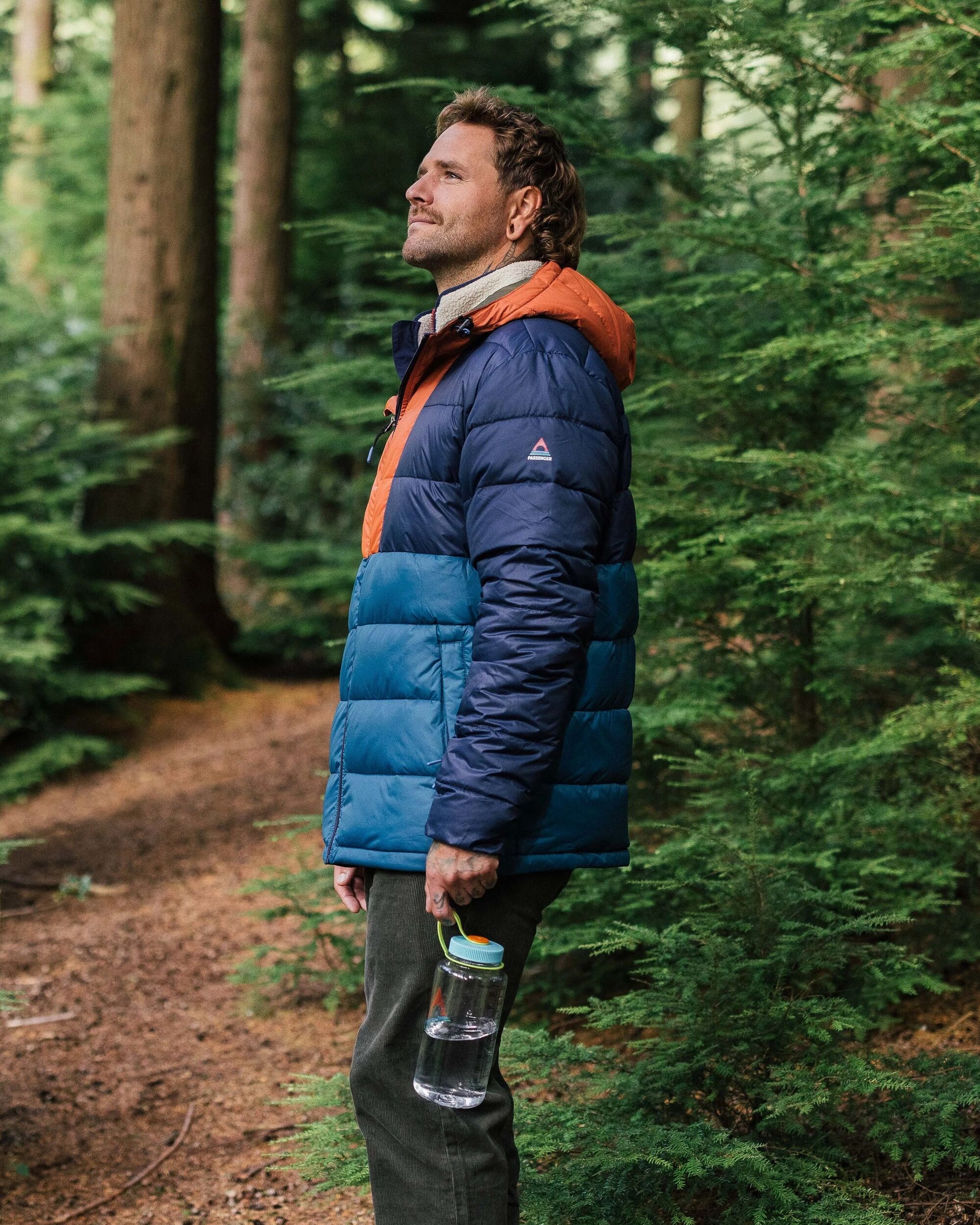 Flynn Recycled Insulated Jacket - Rich Navy/ Burnt Orange