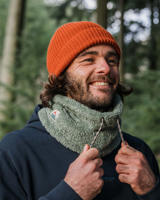 Male_Ash Recycled Sherpa Fleece Snood - Pistachio
