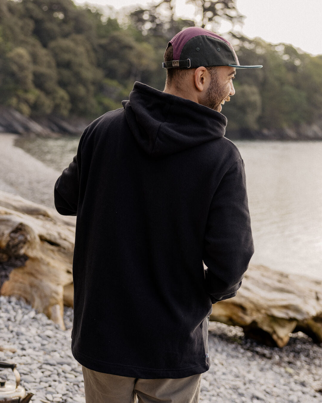 Cliff Recycled Cotton Hoodie - Black