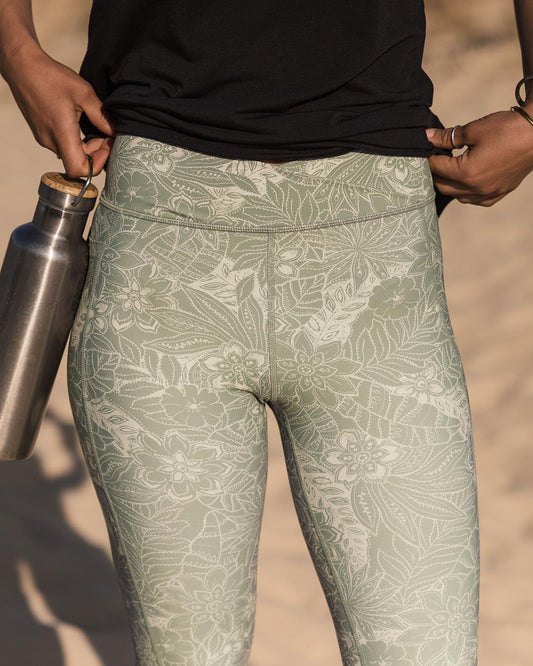 Fresh Air Recycled Leggings - Pistachio Floral