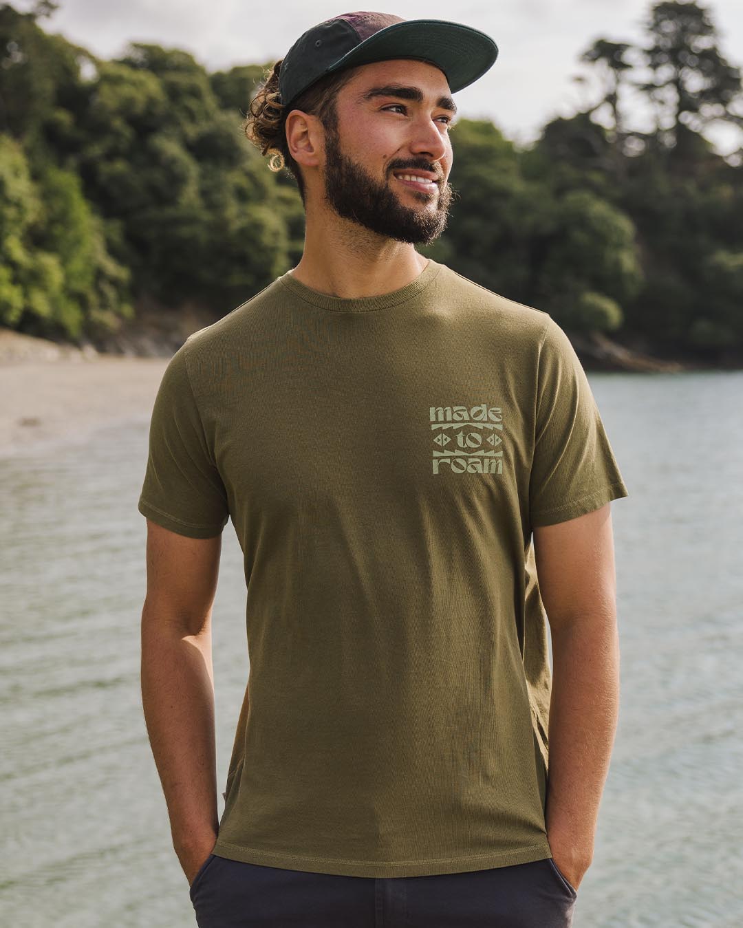 Sunrise Recycled Cotton T-Shirt - Loden Green