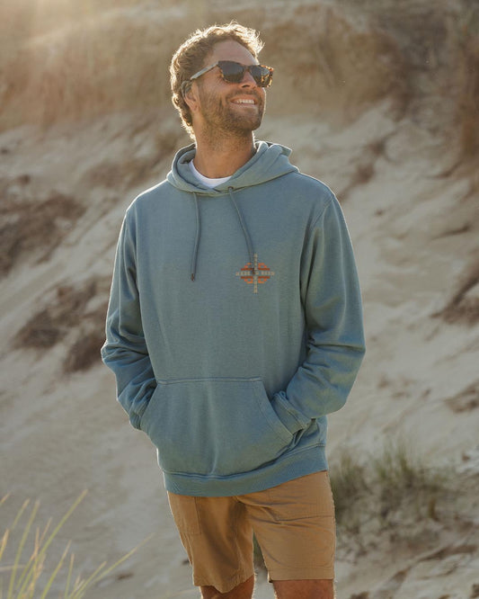 Oar Recycled Cotton Hoodie - Provincial Blue