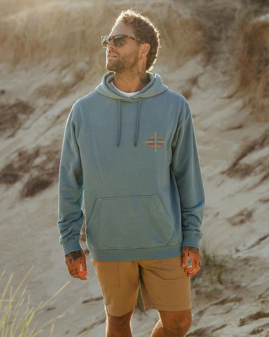 Oar Recycled Cotton Hoodie - Provincial Blue