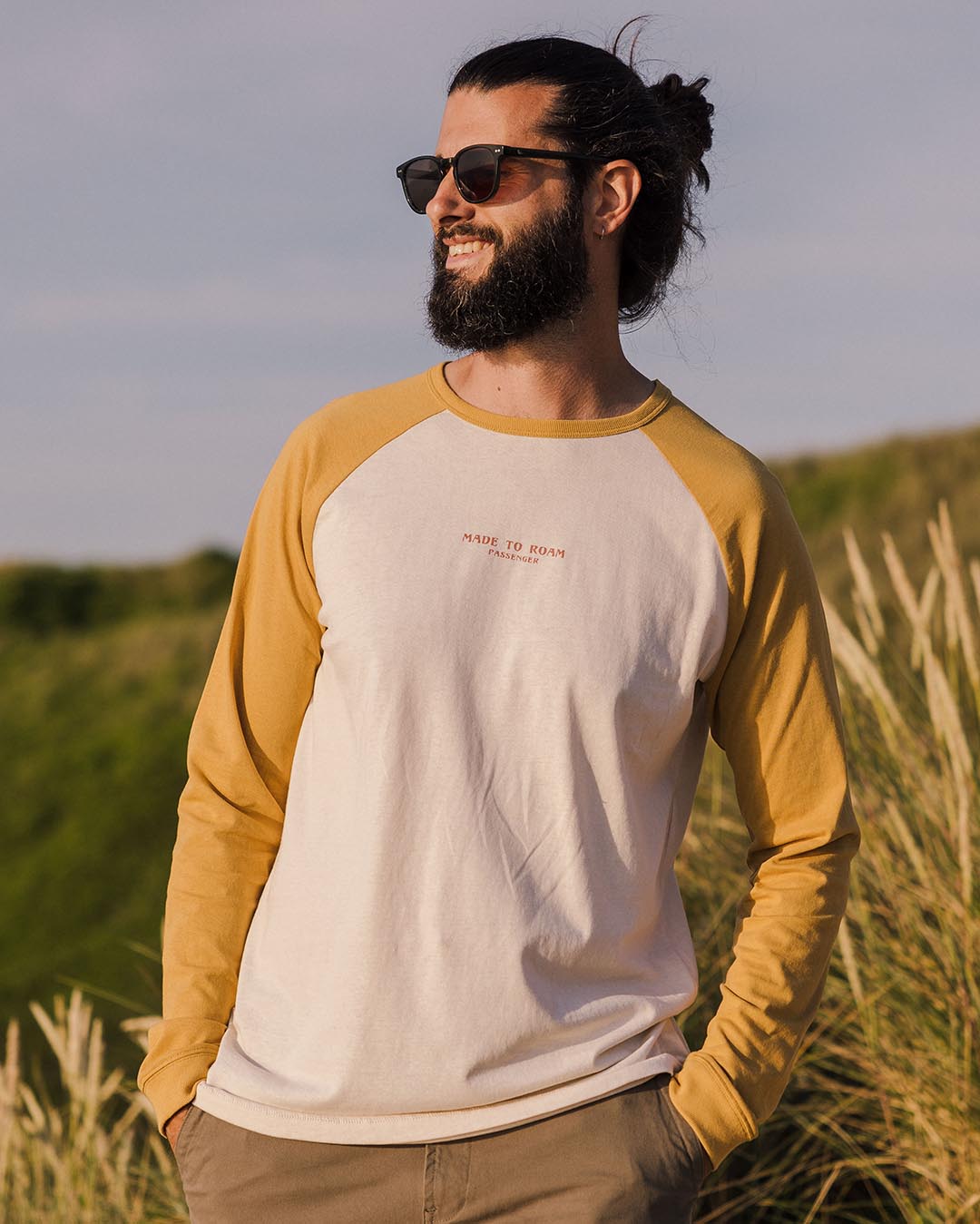 Sundown Recycled Cotton Ls T-Shirt - Mustard Gold