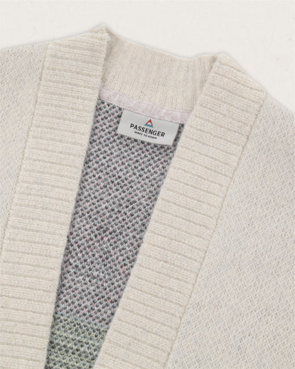 Leif Recycled Yarn Cardigan - Off White