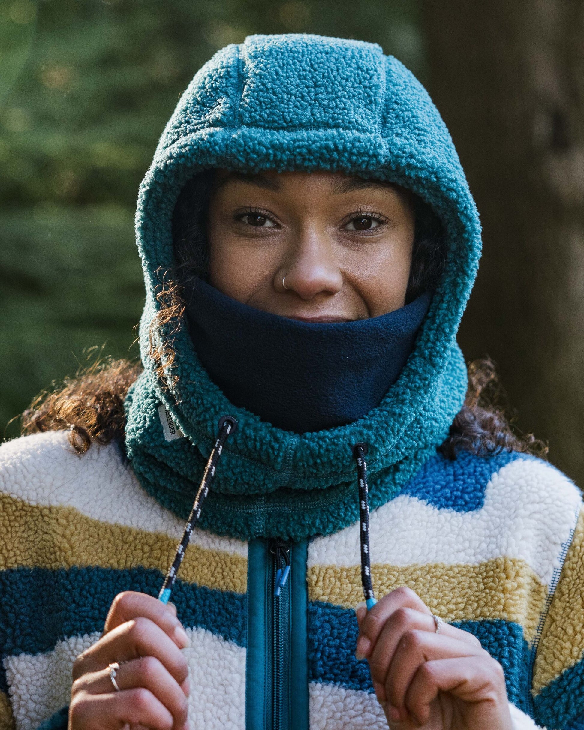 Womens_Snowdrift Recycled Fleece Hood - Mediterranean