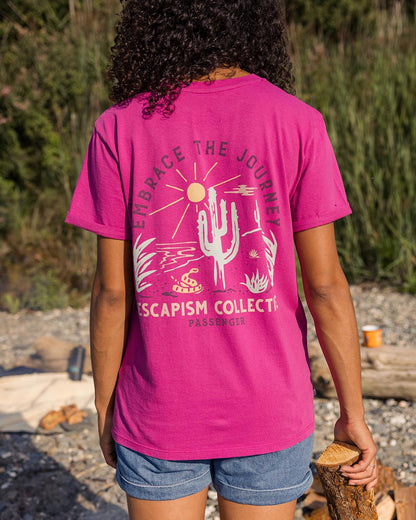 Arabica Recycled Cotton Oversized T-Shirt - Fuchsia