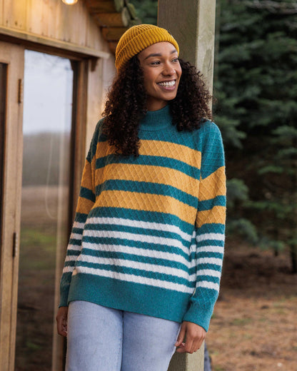 Ramble Recycled Knitted Jumper - Mediterranean